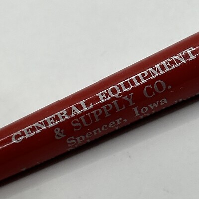 VTG Ballpoint Pen General Equipment & Supply Co. Spencer Iowa