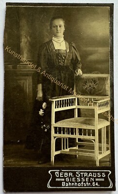 orig. CDV photo photograph old picture woman lady fashion around 1910 casting