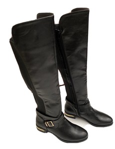 black wide calf boots size 9