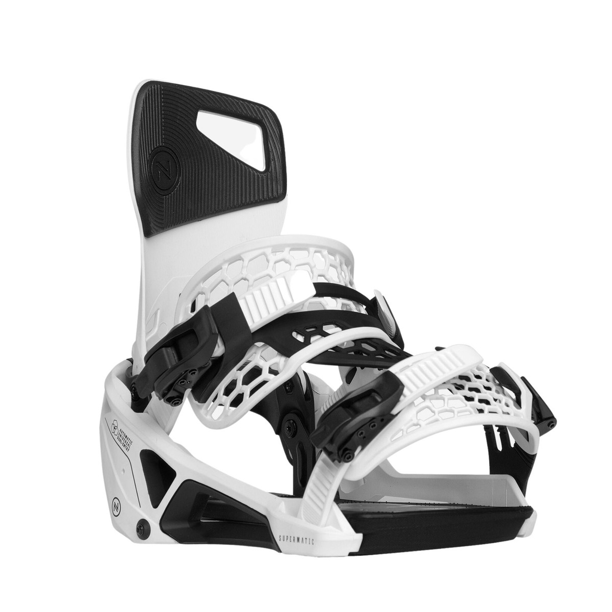 Open Box Nidecker Supermatic Men's Snowboard Bindings, White