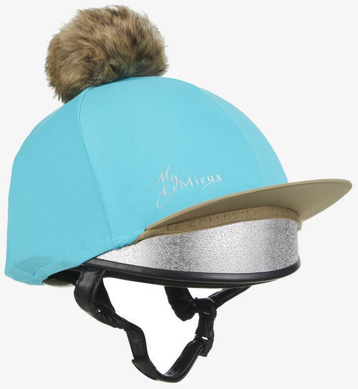 Cappello teschio raso LeMieux Loira Lycra Seta Rimovibile Fluff Pom Pom Cappello teschio raso LeMieux Loira Lycra Seta Rimovibile Fluff Pom Pom