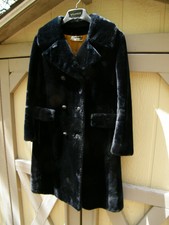 Vintage Full Length Lou Nierenberg Joseph Horne Faux Fur Norseal Coat Size 10