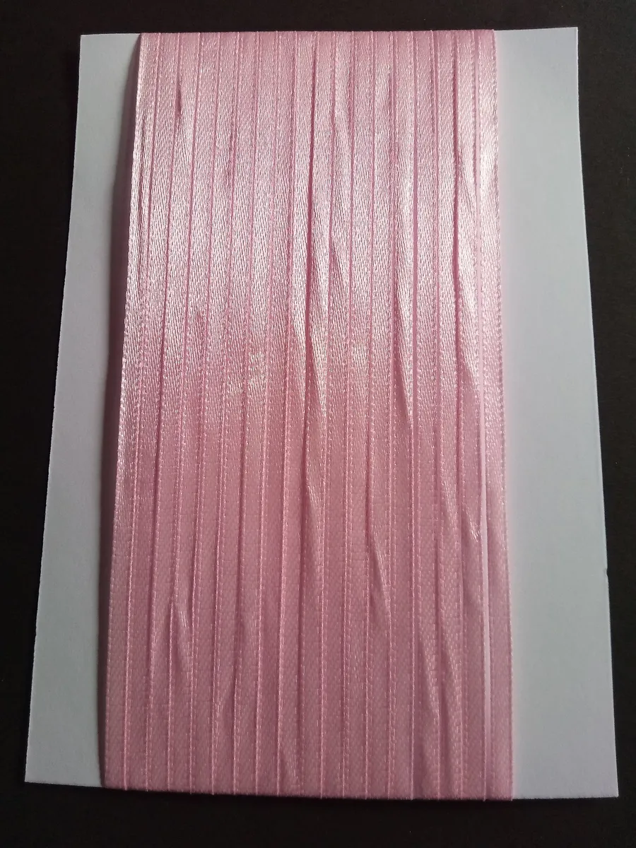 5M 3mm Thin Baby Pink Satin Ribbon Card Making Scrapbooking Home Decor Art  craft