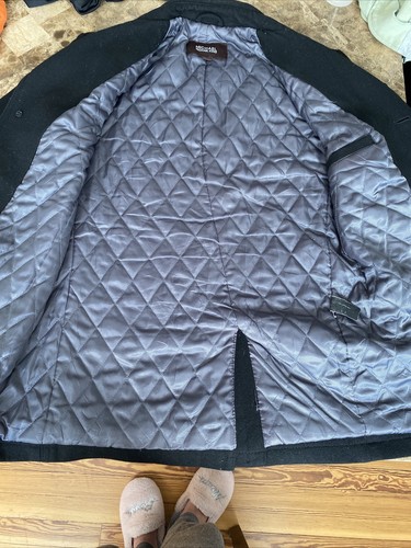 Michael Kors Herren Wollmischung Jacke Mantel Gr. Large Knopf schwarz gesteppt - Bild 6 von 12