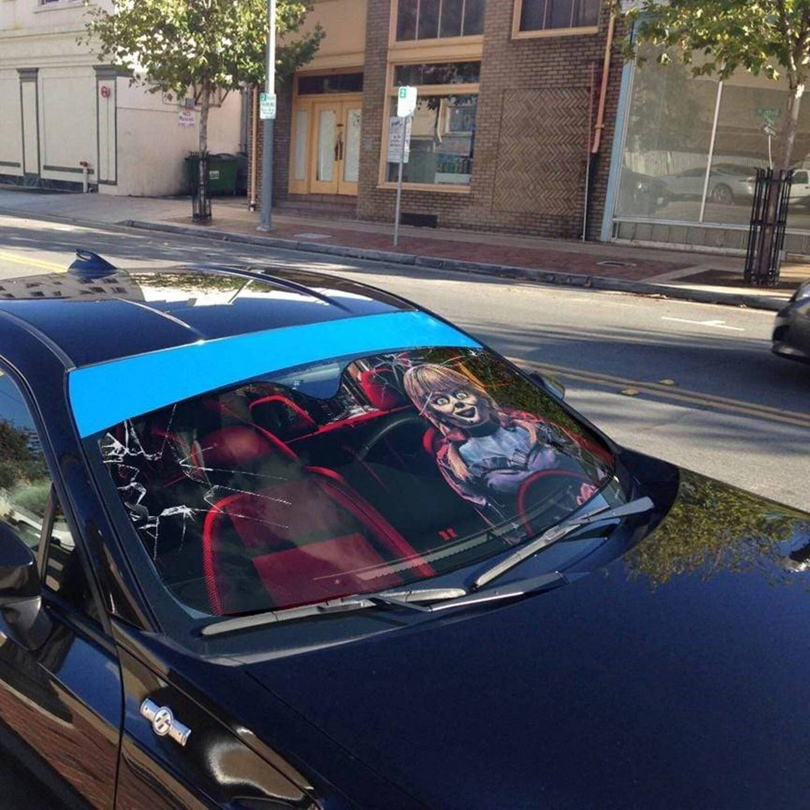 Annabelle Car Sunshade  Annabelle Horror Halloween Movie Car Auto Sunshade Car W