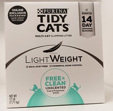 Purina Tidy Cats Multi-Cat Clumping Litter, Lightweight Free  Clean Unscented