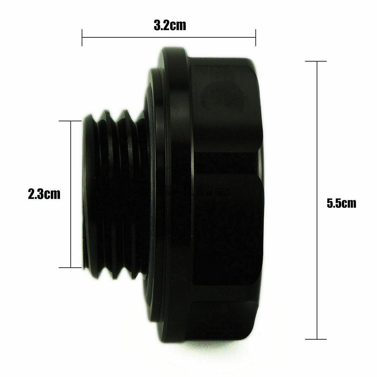 Black Middle Finger Novelty Oil Cap - Aluminum Replacement For Toyota Screw-In Type Filters