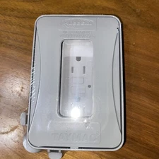 1  TayMac Weatherproof 1-Gang Receptacle Cover PVC Gray ML450G NEW