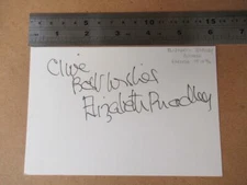 Elizabeth Bradley   actress    Autograph (File WTD5)
