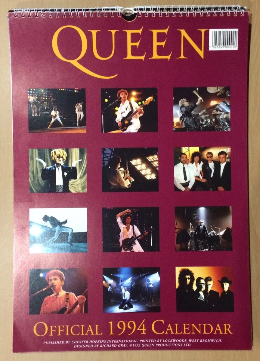 Official Queen Calendar 1994 Complete and No Writing - Rock Music - Very  Good + | eBay