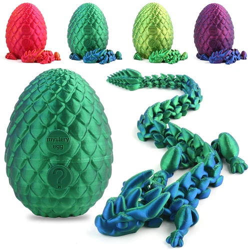 3D Dragon Egg Articulated Crystal Dragon Toys Home Office Desk Decor Fidget Toys - Picture 21 of 22