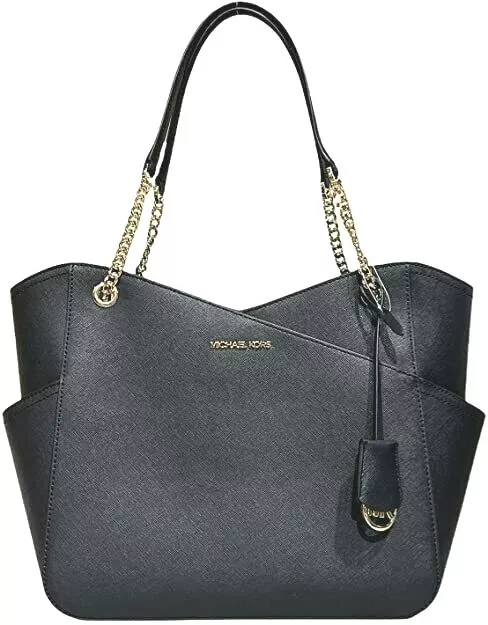 Michael Kors Women Large Leather Shoulder Tote Purse Handbag Bag Satchel Black eBay