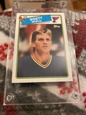 Brett Hull Rookie St. Louis Blues #66 Topps NHL Hockey Card 1988-89