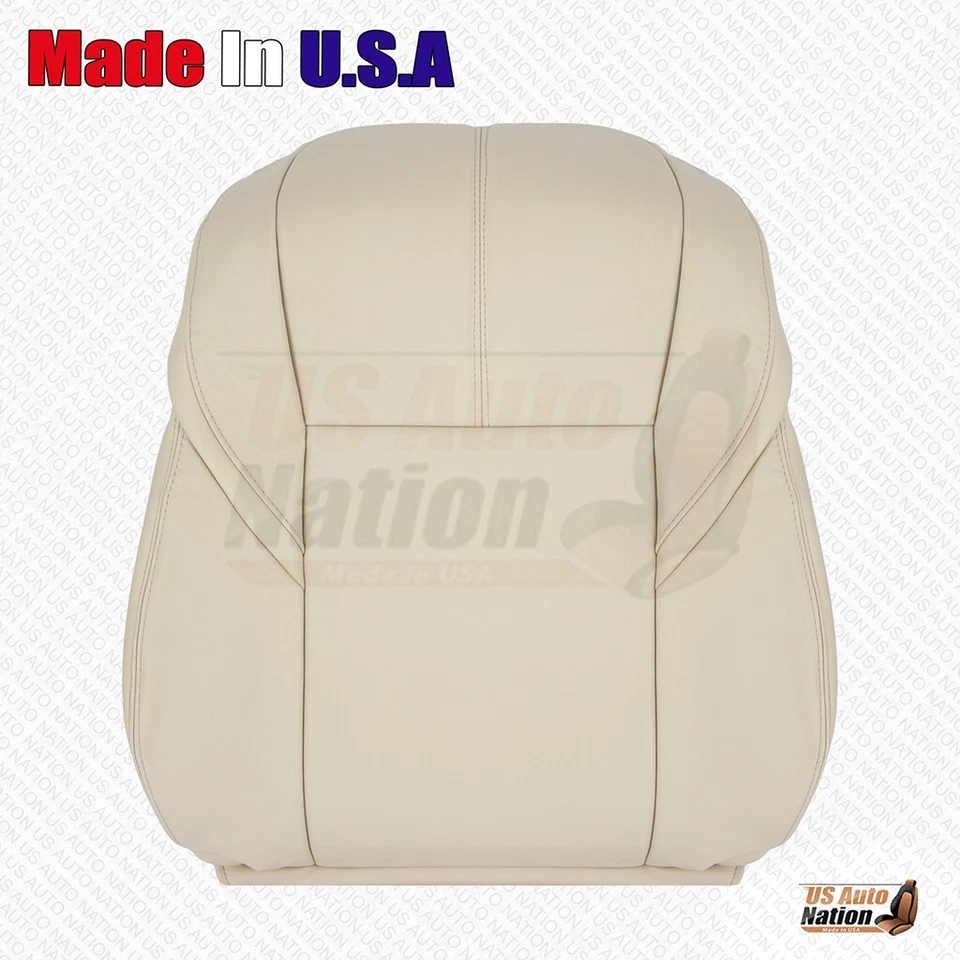 Se adapta a Toyota Avalon XLE 2013 2014 parte inferior del conductor y superior cubierta de asiento de cuero almendra Foto 4 de 4