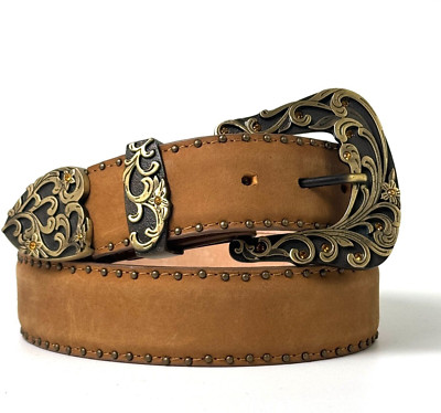 WOMENS GENUINE LEATHER WESTERN COWGIRL BEAUTIFUL FLORAL 