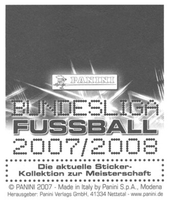 Panini Bundesliga 07/08 Single Sticker 450 - Boka