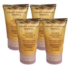 4 Pack Mixed Chicks Clarifying Shampoo Travel Size 2 oz Removes Build Up Shine