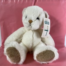 First and Main Adorable White Brown Paws Ears Teddy Bear Plush Stuffed Animal
