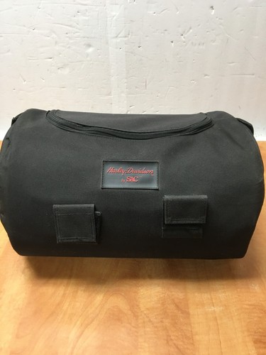 HARLEY DAVIDSON TRAVEL BAG BY SAC, CANVAS w/WATERPROOF LINING 12" X 16 READ