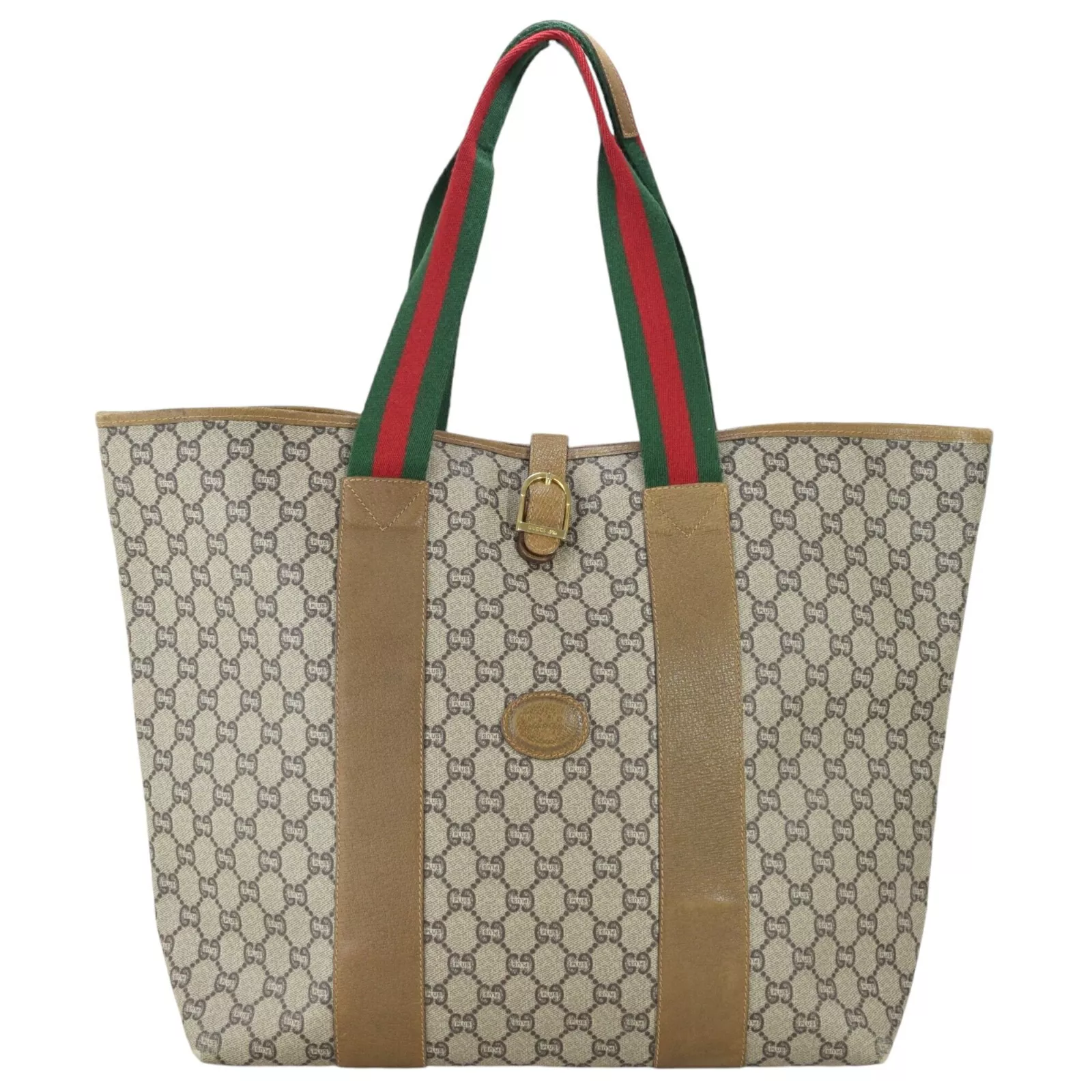 Gucci GG Supreme Tote Bag Sac à Main Sherry Line Marron Zip Homme