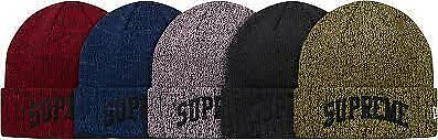 Supreme New Era Arc Logo Beanie Black Yellow F/W 18 | eBay