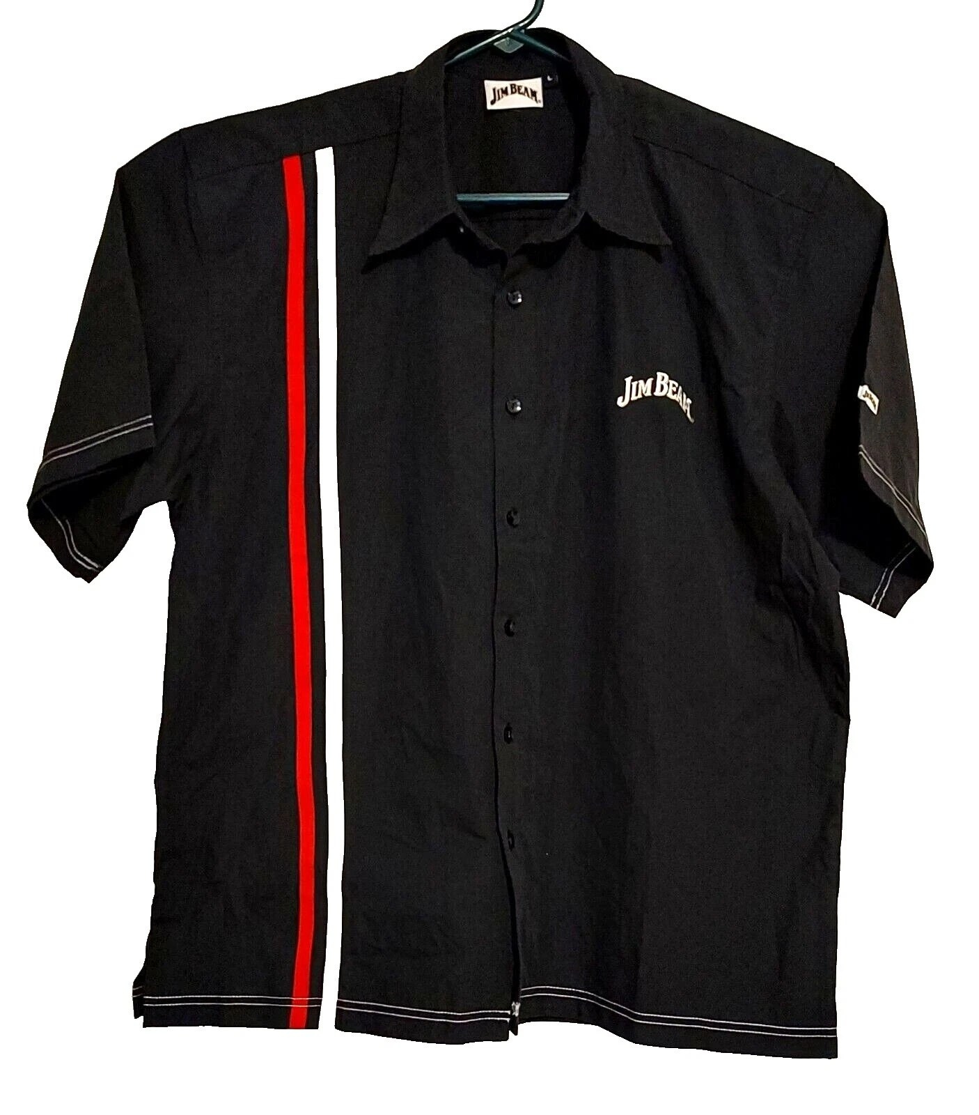 Botón informal de poliéster Jim Beam-Down Shirts for Men