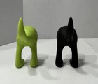 IKEA Bastis Dog Tail Hanging Hook For Leash Keys Hat Coat Lot Of 2 Black & Lime