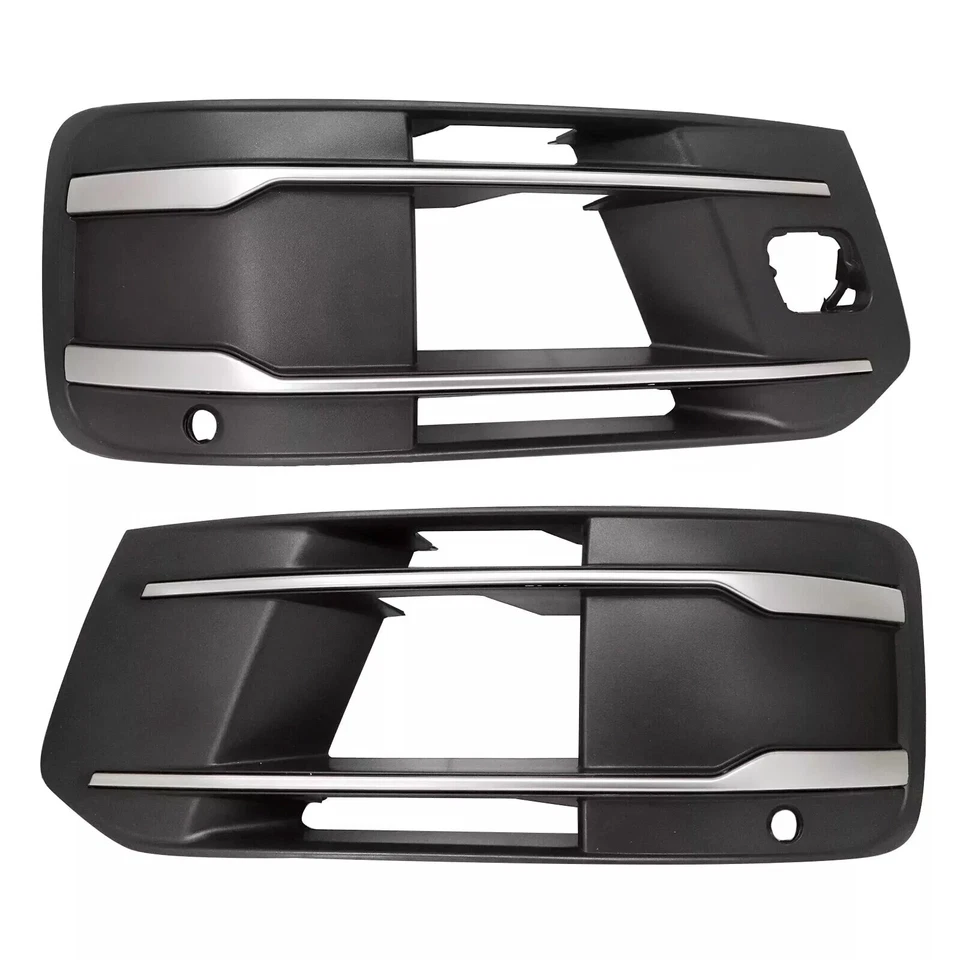 2X Parachoques delantero Para Audi Q7 2016-2019 Luz antiniebla Parrilla Cubiertas Bisel Inserto Foto 2 de 4