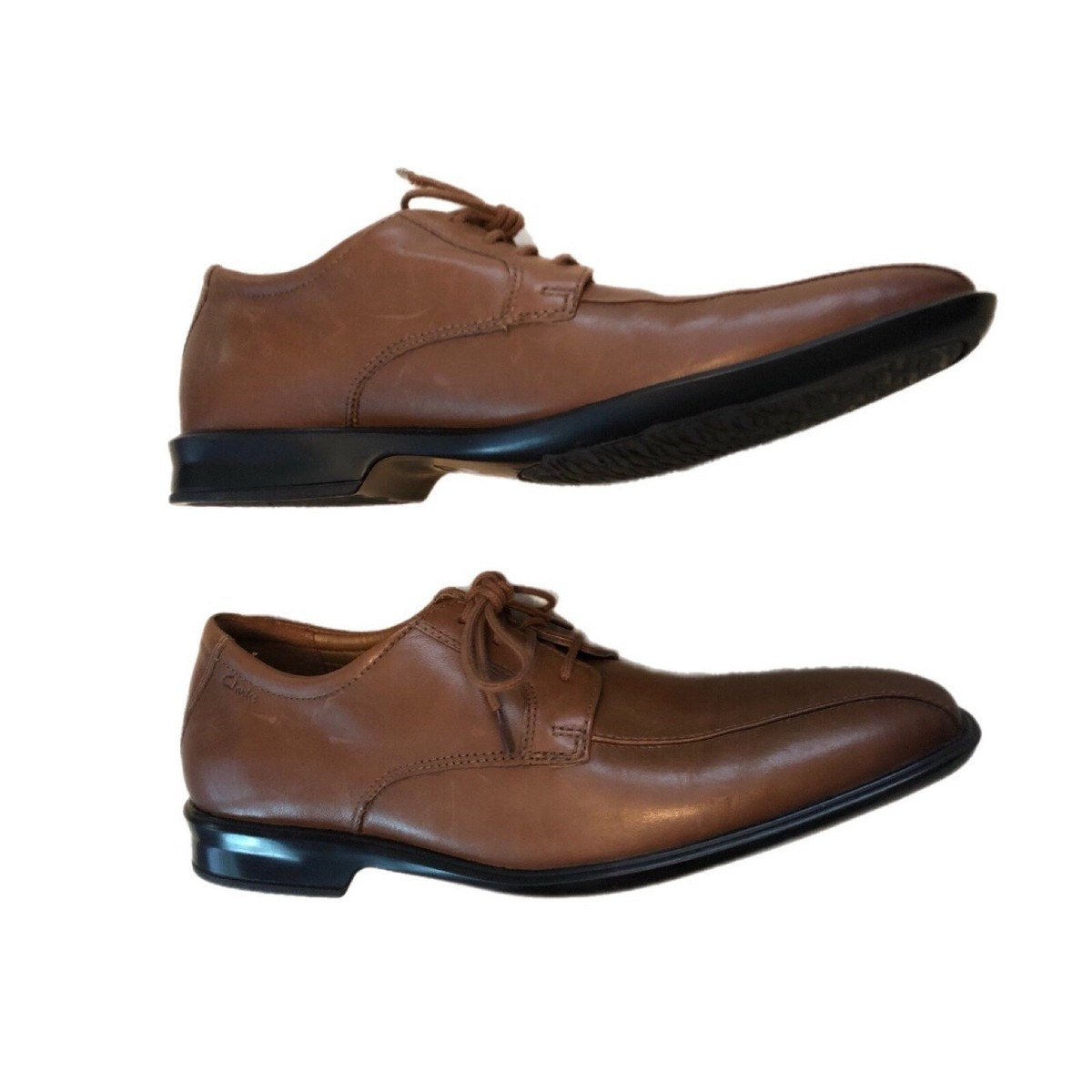 New Clarks Shoes Hommes Men‎ Size 12M Leather Lace-Up Tie Dress Brown Clarks Mens Brown Oxford Dress Shoe Size 12M Leather Lace Up  main image 2