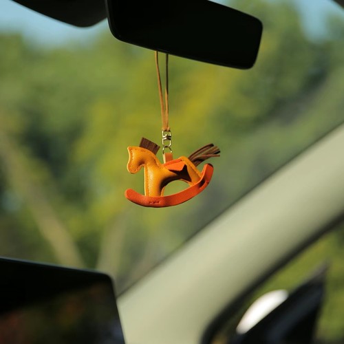 Car interior pony car pendant Leather pendant rearview mirror car pendant - Picture 7 of 12