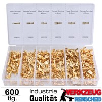 600-Tlg Kabelschuhe Kfz Flach SteckhüLse Kabel Stecker Steckverbinder Sortiment