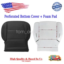 New Driver Bottom Seat Cover PERF Black Foam Pad For 15-19 Silverado Sierra 1500