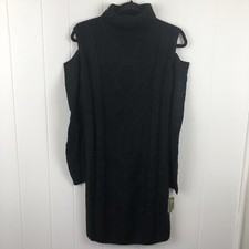 Taylor Womens Cold Shoulder Sweaterdress Medium
