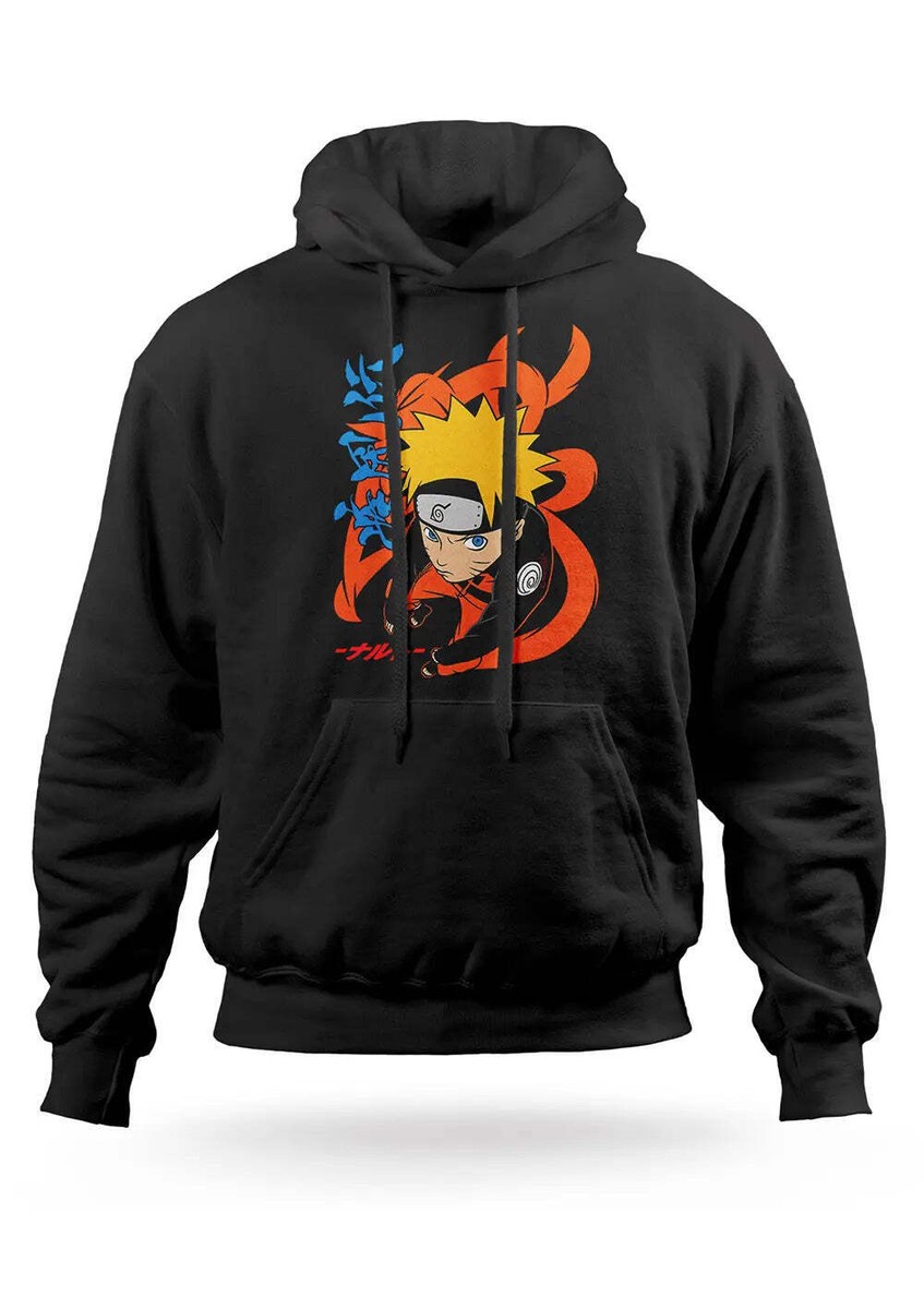 Felpa con cappuccio Naruto Anime Uomo Donna Bimbo Idea Regalo Fans