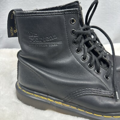 Dr. Martens Docs made in UK England 1460 black leather combat boots 1460 Vintage Made in England Lace Up Boots in Black | Dr  main image 4