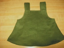 OLIVE GREEN CORD CORDUROY JUMPER for 16" -17" CPK Cabbage Patch KiDS