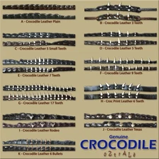 【oZtrALa】CROCODILE Leather HAT BAND Mens AUSTRALIAN Outback DUNDEE Cowboy Aussie