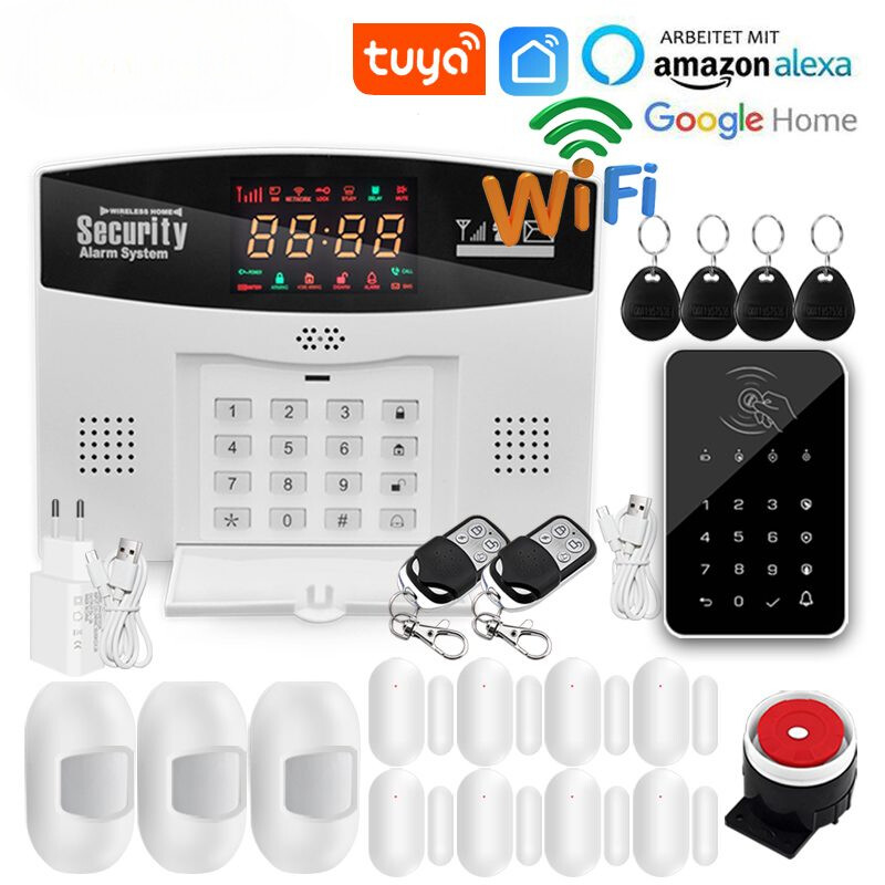 WiFi GSM Alarm System with 433MHz Frequency for Home Burglar Security Smart Life APP Control