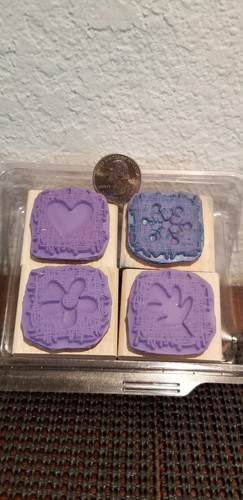 STAMPIN' UP 2005 SET of 8 Wood Mounted Rubber Stamps LOVE and Seasons - Picture 4 of 4