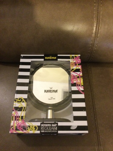 ESPEJO KARINA REGULAR Y AUMENTO 10X GIRA 360 GRADOS (NUEVO)