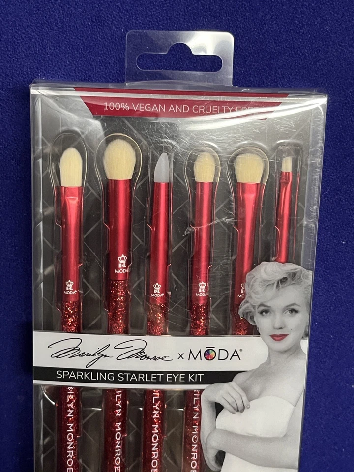 Moda Marilyn Monroe 6 Piece Eye Brush Set Sparkling Starlet Limited Edition New - Image 2 of 4