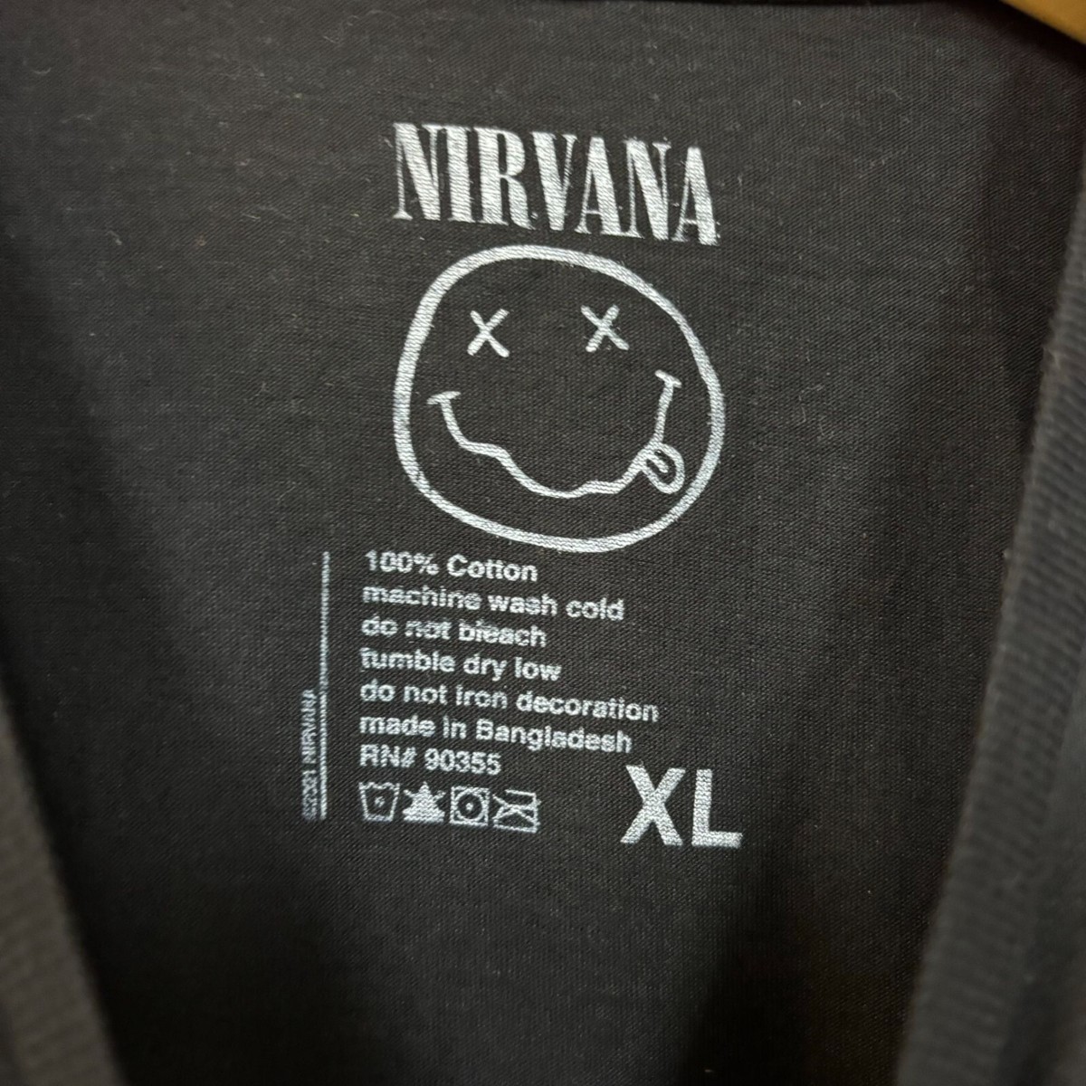 Nirvana Live at Reading 1992 Silhouette Grunge Band Tee XL