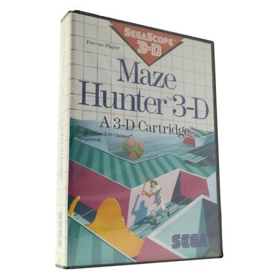 New! SEGA MASTER SYSTEM ''MAZE HUNTER 3-D'' SMS Video Game c.1988 FACTORY SEALED!!