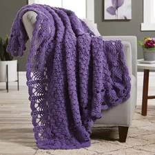 Herrschners® Pineapple & Shells Crochet Afghan Kit