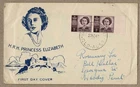 Australia 1947 AH Segnit Princess Pair FDC Cover cd Woody Point QLD