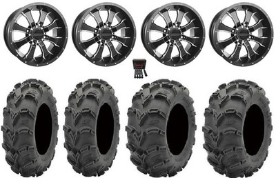 Raceline Mamba 14'' Wheels Black 27'' Mud Lite XL Tires Can-Am Defender