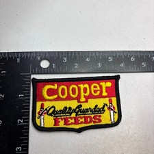 Vintage Farm Farmer Livestsock COOPER QUALITY GUARDED FEEDS Patch 641L