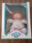 Vintage Cabbage Patch Kids Doll Red Hair Pigtails With Box & Birth Certificate