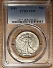 1919 Walking Liberty Half Dollar Semi - Key PCGS XF45 — 962,000 Minted