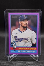 Andrew Heaney 2025 Topps Heritage Purple Border Texas Rangers #55